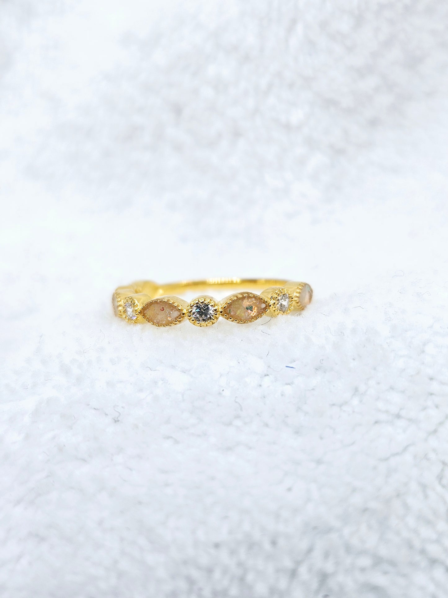 The Stackable Birthstone Ring, Half Band