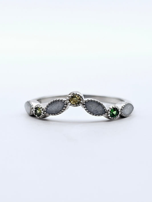 The Curved Stackable Birthstone Ring