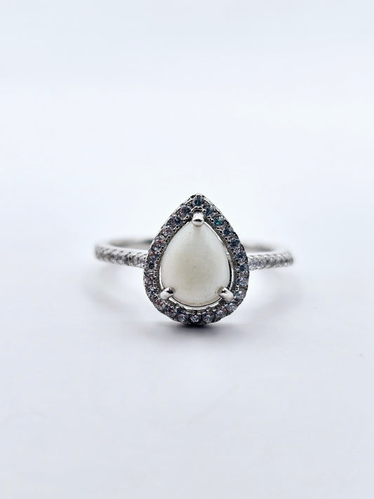 Classic Pear Halo Ring