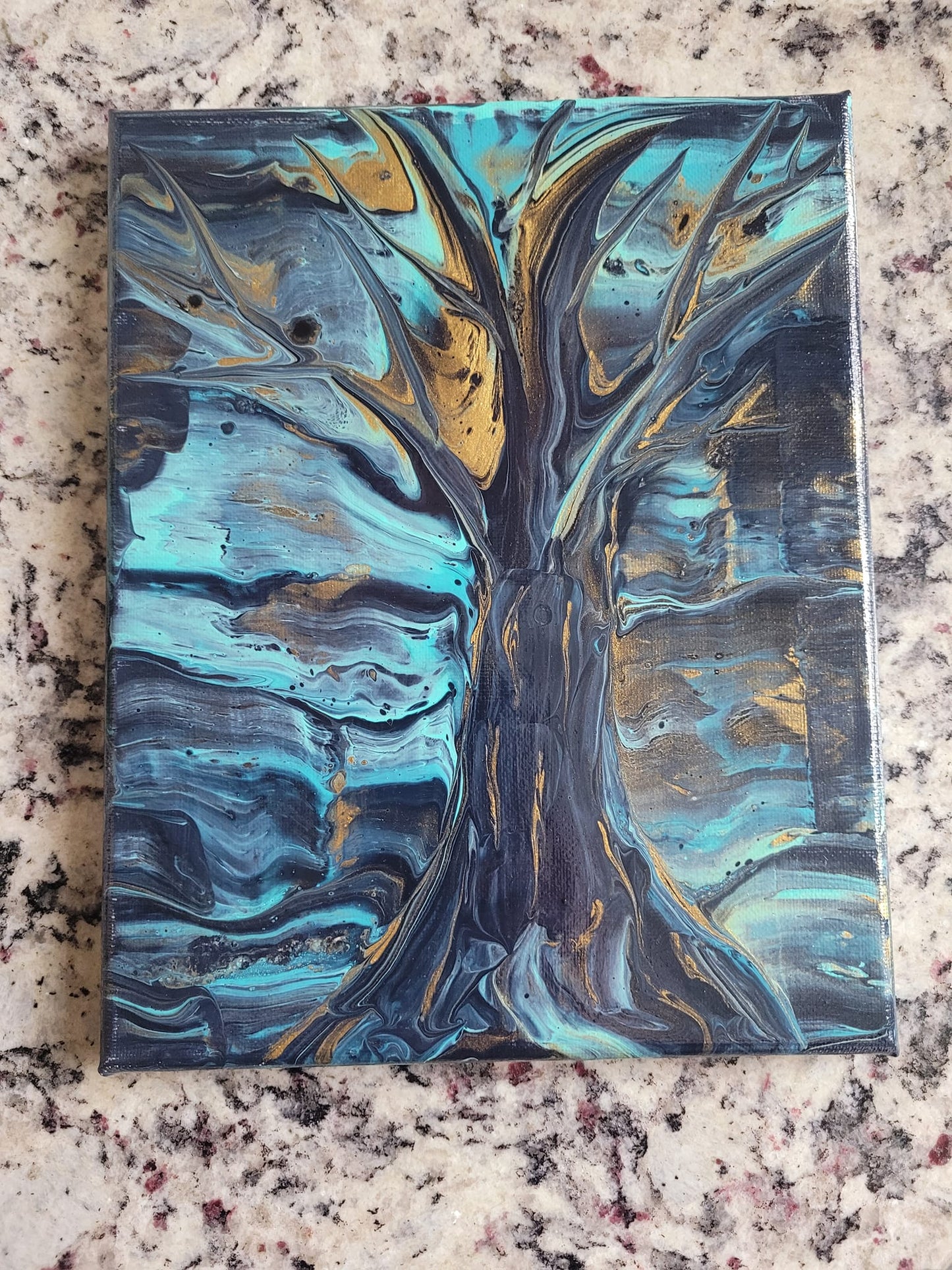 Tree of Life Milk Pour Painting