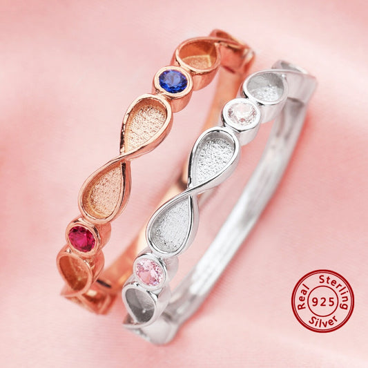 Infinity Stackable Birthstone Ring