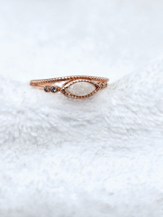 The Double Band Marquise Ring